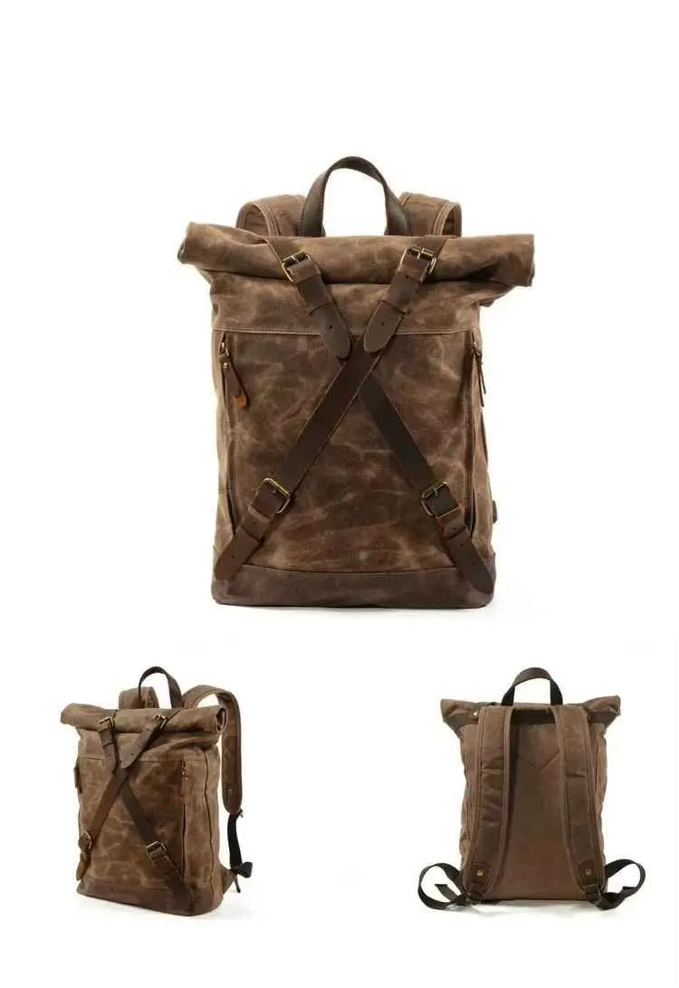 Sac à dos vintage toile