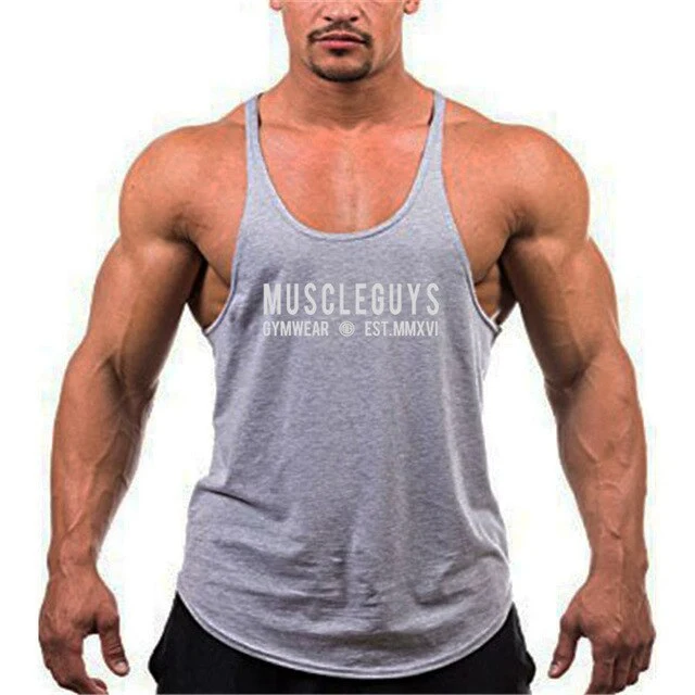 Muscle guys apparel bodybuilding tank tops fitness tank mens gyms clothes vest cotton sleeveless shirt regatas masculino