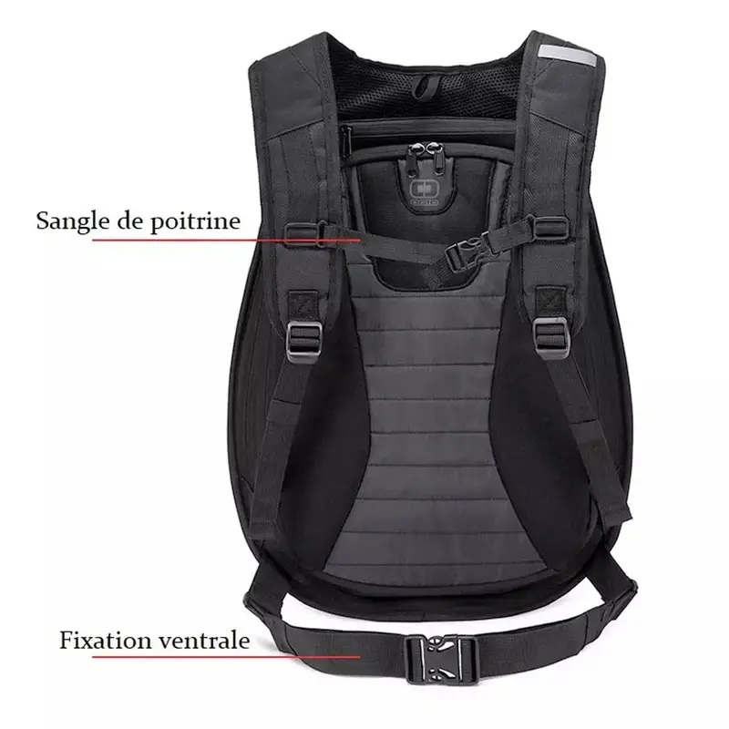 Sac à dos moto à coque