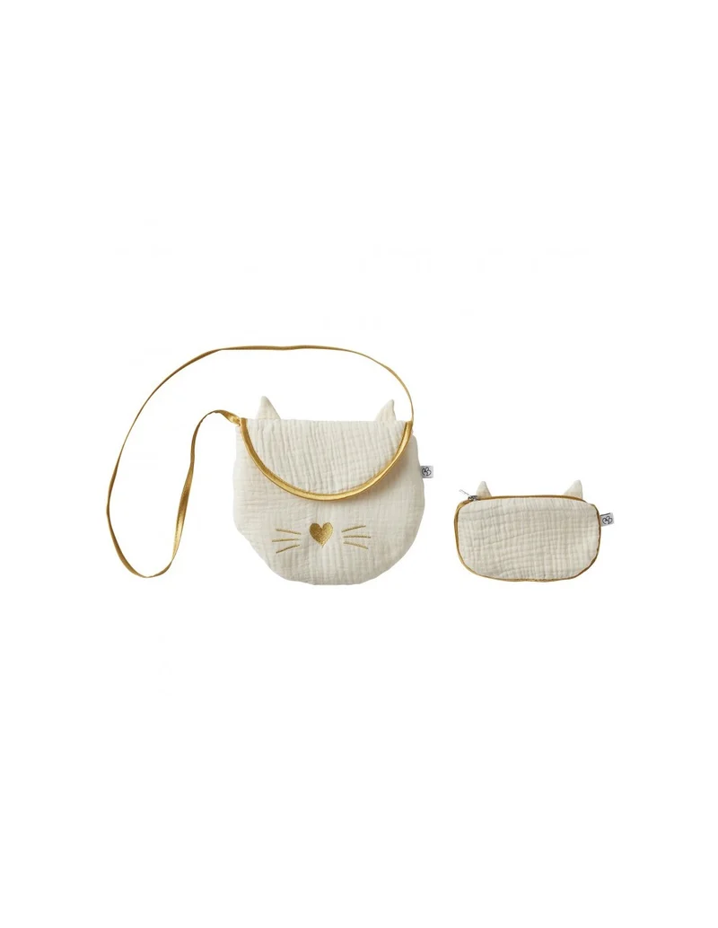 BB&CO - Sac et porte-monnaie - Chat ivoire