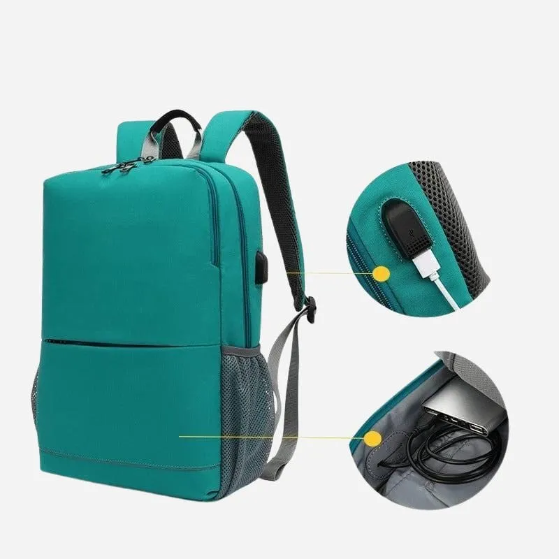 Sac à dos voyage femme tissu matelassé prise USB