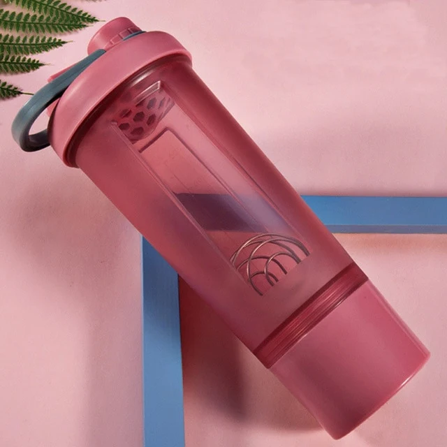 Fashion Water Bottle Whey Protein Powder Shaker Bottle Sports Portable Leakproof Gym Fitness Shaker Cups BPA Free Drinking Cup