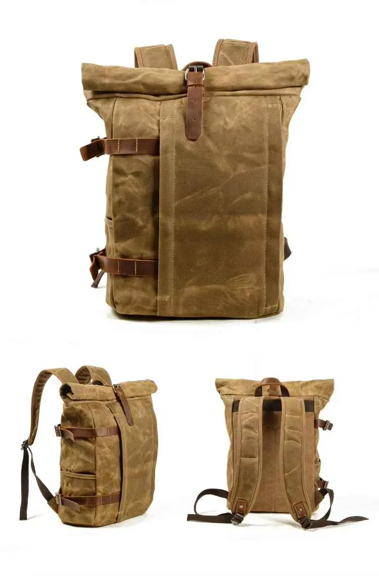 Sac à dos moto vintage