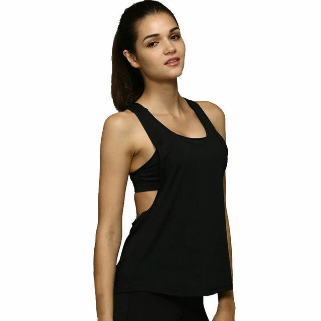 Women Vest Workout Tank Top T-shirt Sport Gym Clothes Fitness Yoga Tank Shirt 1X