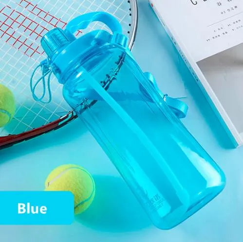 1500ml/2000ml Sports Water Bottles With Straw Gym Fitness Kettle Outdoor Camp Picnic Bicycle Cycling Sport Bottles Eco-Friendly
