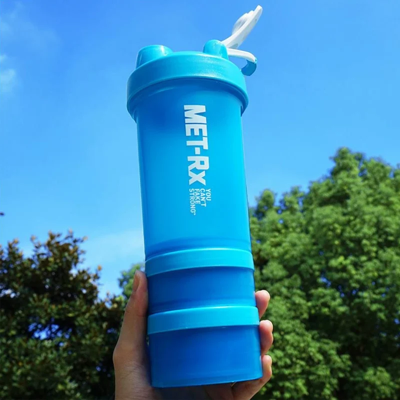 Multifunction Sport Shaker Bottle With Pill Box Whey Protein Shake Fitness drinkware Gym Bottle Shaker Drinking Bottle For Water