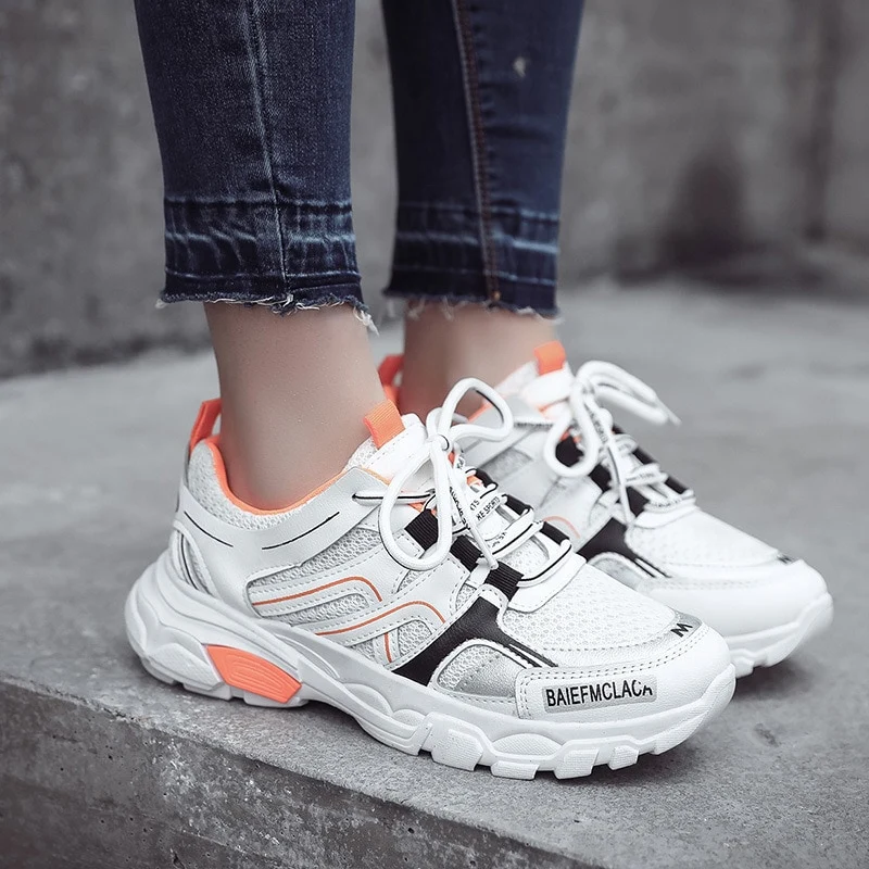 Tenis Feminino Girls Tennis Shoes Breathable Tennis Shoes Women Thick Bottom Non-slip Gym Shoes Basket Femme Sneakers Women