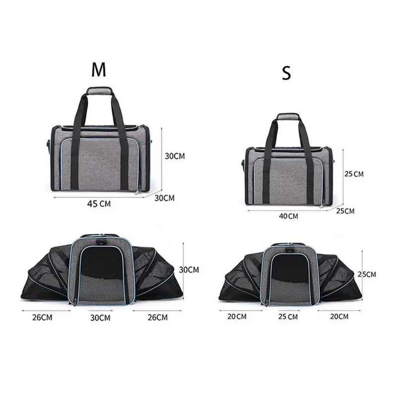 Sac à bandoulière extensible pour chat et chien