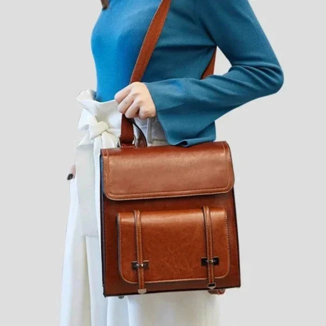 Petit cartable femme patiné - Apolline