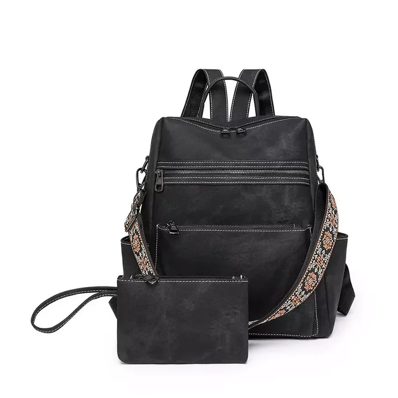 Grand sac à dos femme vintage patiné - Garance