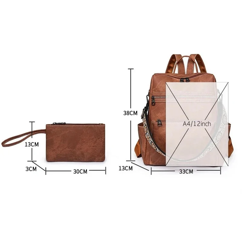 Grand sac à dos femme vintage patiné - Garance