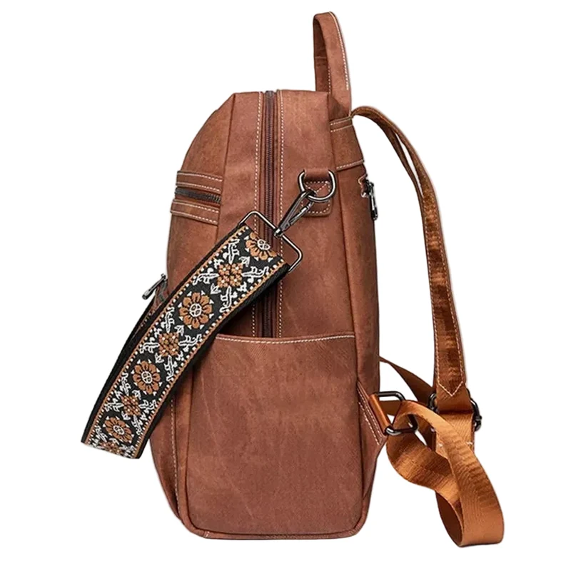 Grand sac à dos femme vintage patiné - Garance