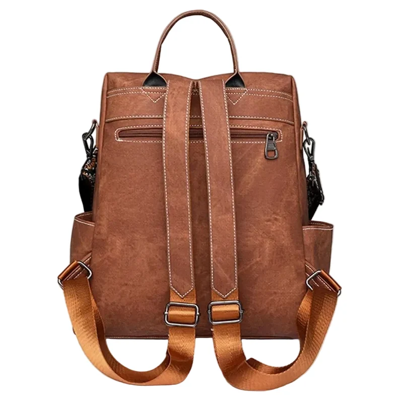 Grand sac à dos femme vintage patiné - Garance