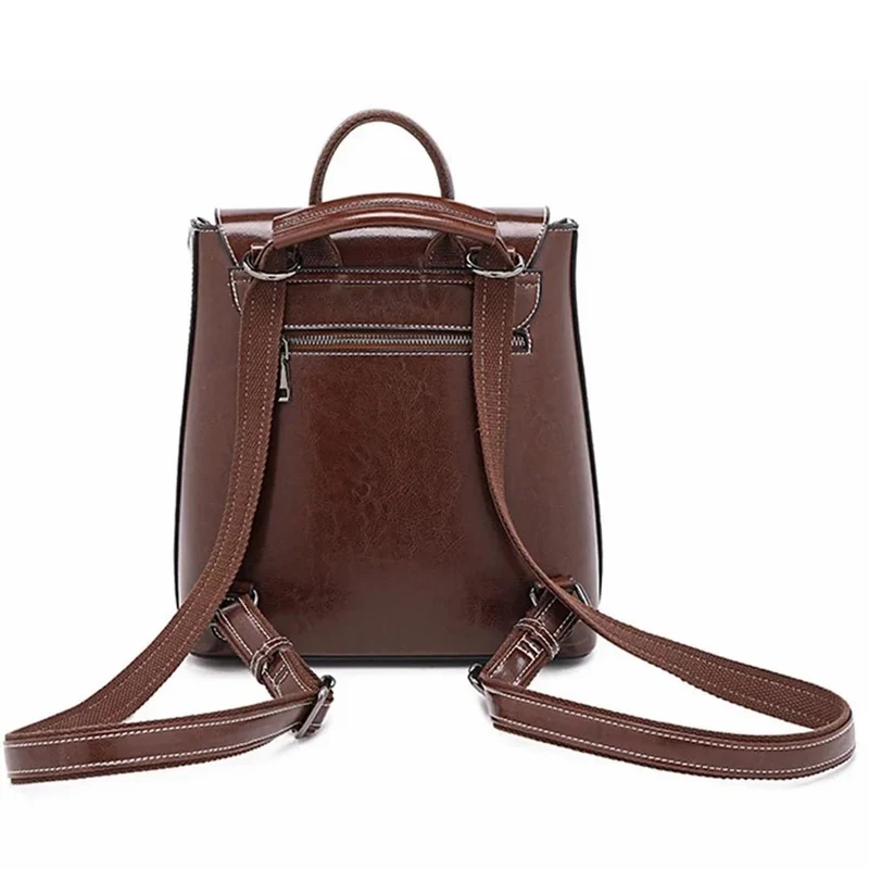 Sac à dos cartable femme surpiqué - Angèle