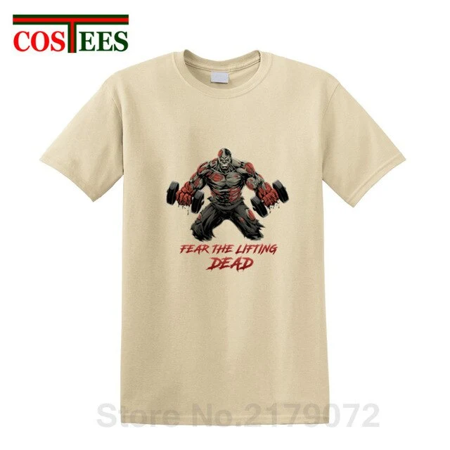 The Walking Dead beast T-shirt Fear the Lifting Dead T shirt men Stylish Train designer brand Apparel GYM fashion Summer Clothes