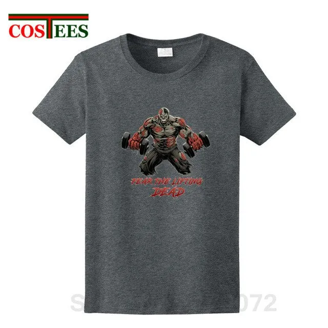 The Walking Dead beast T-shirt Fear the Lifting Dead T shirt men Stylish Train designer brand Apparel GYM fashion Summer Clothes