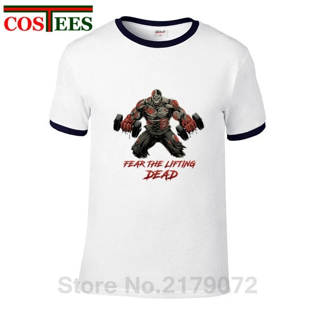 The Walking Dead beast T-shirt Fear the Lifting Dead T shirt men Stylish Train designer brand Apparel GYM fashion Summer Clothes