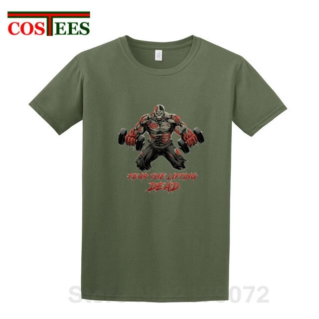 The Walking Dead beast T-shirt Fear the Lifting Dead T shirt men Stylish Train designer brand Apparel GYM fashion Summer Clothes