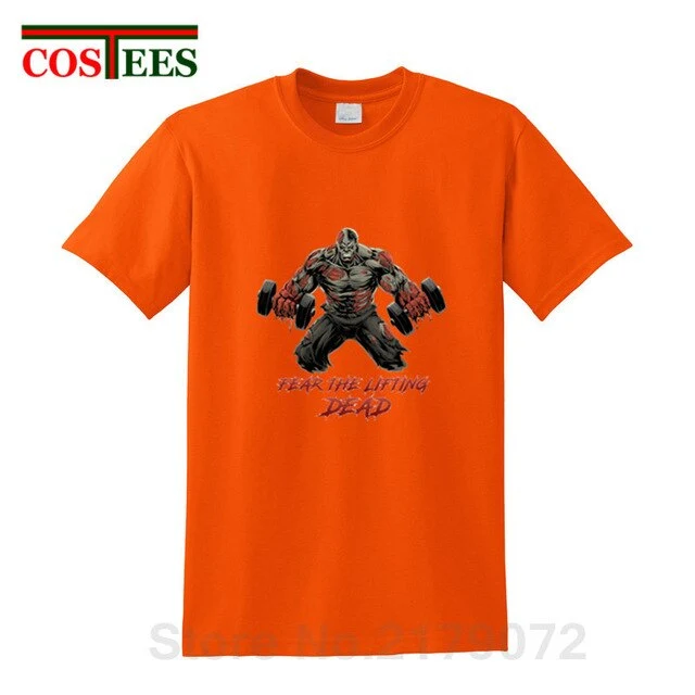 The Walking Dead beast T-shirt Fear the Lifting Dead T shirt men Stylish Train designer brand Apparel GYM fashion Summer Clothes
