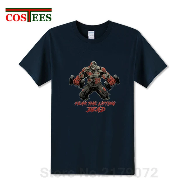 The Walking Dead beast T-shirt Fear the Lifting Dead T shirt men Stylish Train designer brand Apparel GYM fashion Summer Clothes