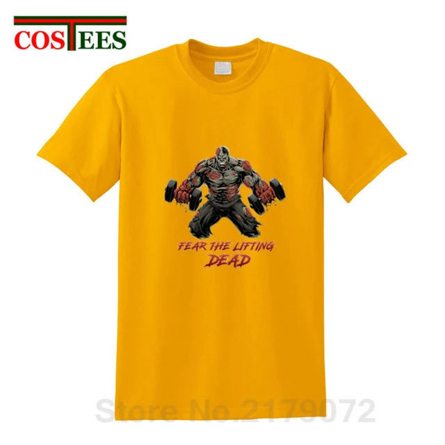 The Walking Dead beast T-shirt Fear the Lifting Dead T shirt men Stylish Train designer brand Apparel GYM fashion Summer Clothes