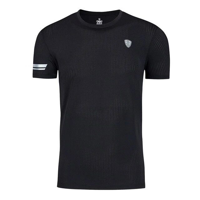 Men T-shirt O Neck Short Sleeve Quick Dry Tee Tops Tights Apparel Outdoor Fitness Gym Cycling Hiking Running Men\'s Sportswear