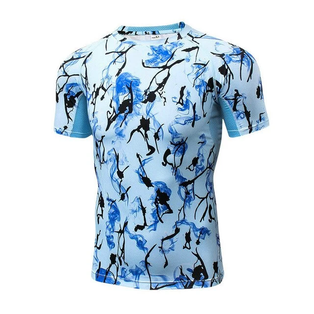Aipbunny 2017 print Sport Top Fitness men Gym shirt Yoga t shirts Athletic Tops Sports Apparel Sportswear man Workout t-shirt