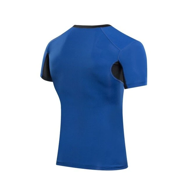 Print Men Athletic Apparel Sport T-Shirt Quick Dry Fitness Running Gym Short Sleeve Tops Tees