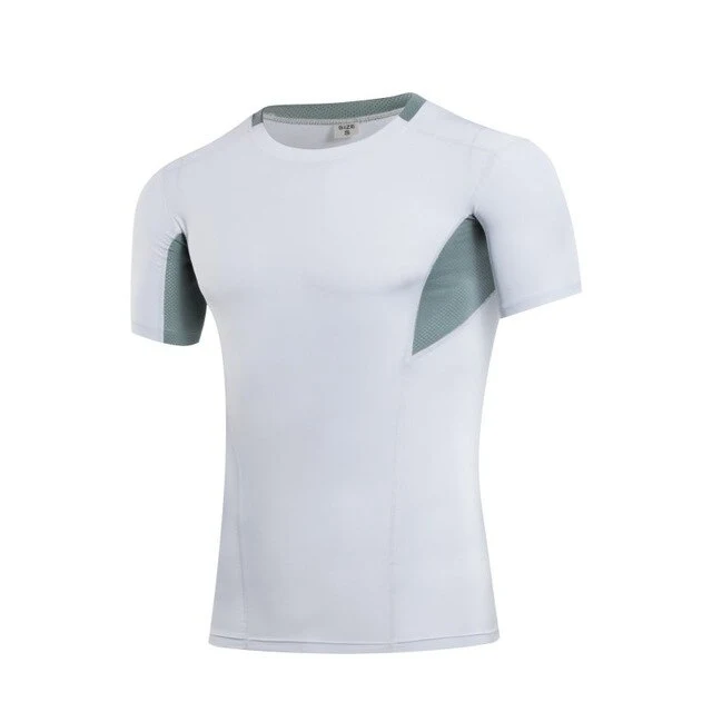 Print Men Athletic Apparel Sport T-Shirt Quick Dry Fitness Running Gym Short Sleeve Tops Tees