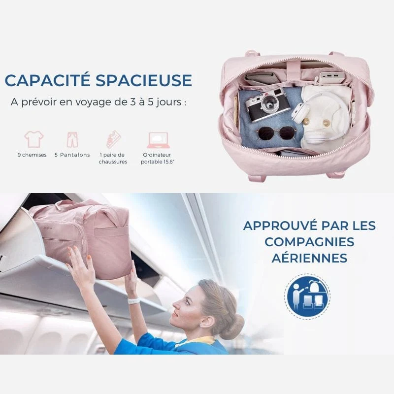 Sac de voyage femme rose