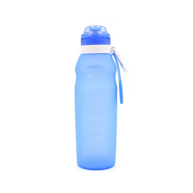 Food Level Silica Gel Solid Cup Foldable Travel Outdoors Plastic Water Bottle Action Cup 400ml Gift Water Drink My Gym Bottle