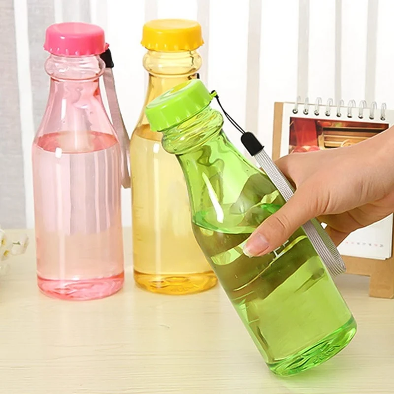 550ml Sports Plastic Bottles For Water Unbreakable Water Bottle For Children Leak-Proof Protable For Yoga Gym Fitness Shaker