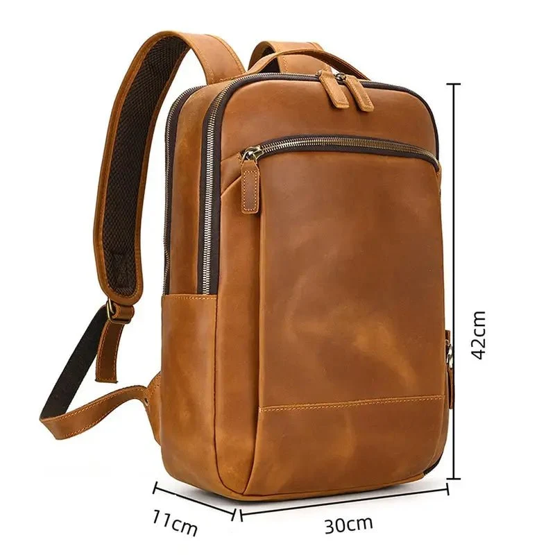 Sac à dos ordinateur effet patiné - Aurore