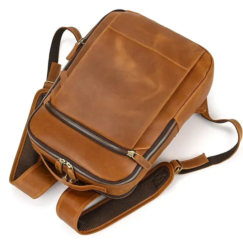 Sac à dos ordinateur effet patiné - Aurore