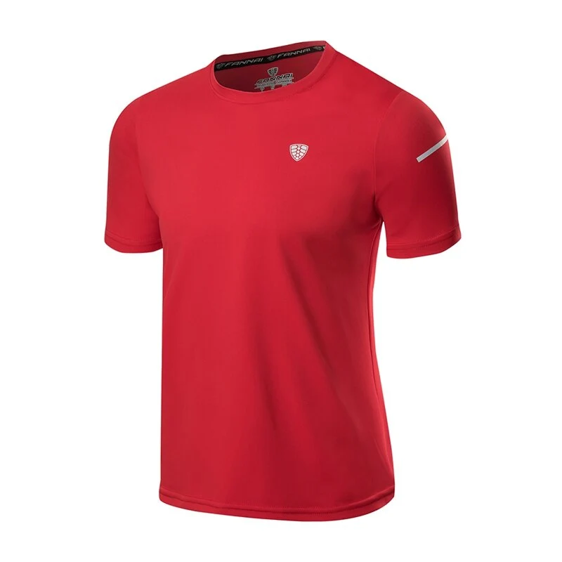Casual Short Sleeve T-Shirt Quick Drying Tee Tops Fitness Running Cycling Clothes Gym Apparel Camping Men\'s Sportswear