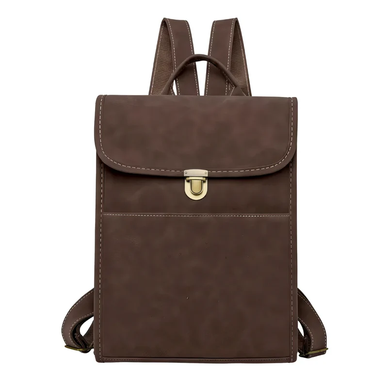 Sac à dos rectangulaire effet velouté - Blanche