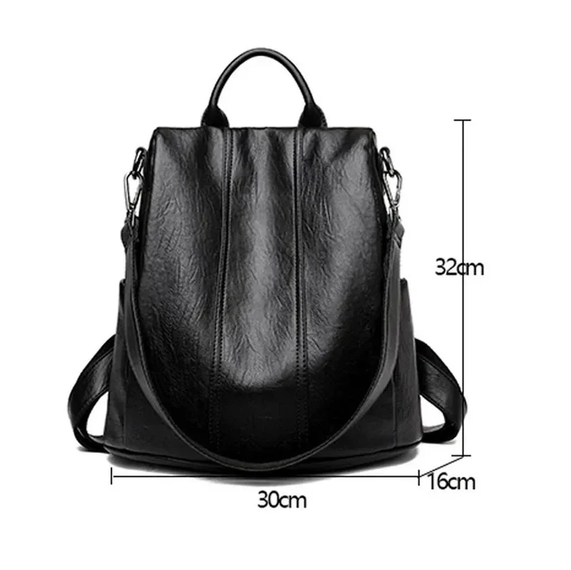 Grand sac à dos femme souple noir - Ombeline
