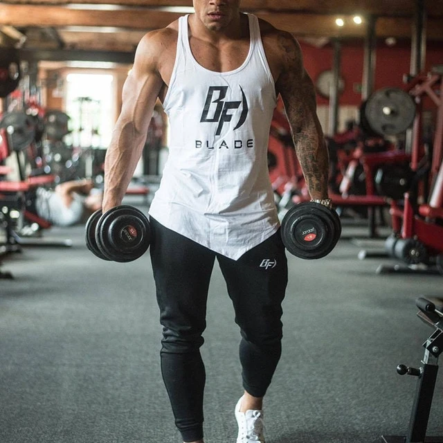 Summer Men's Vest Sports Fitness Workout Men's Tops Gym Bodybuilding Vests Fitness Apparel Men's Apparel Running New 2019 Round