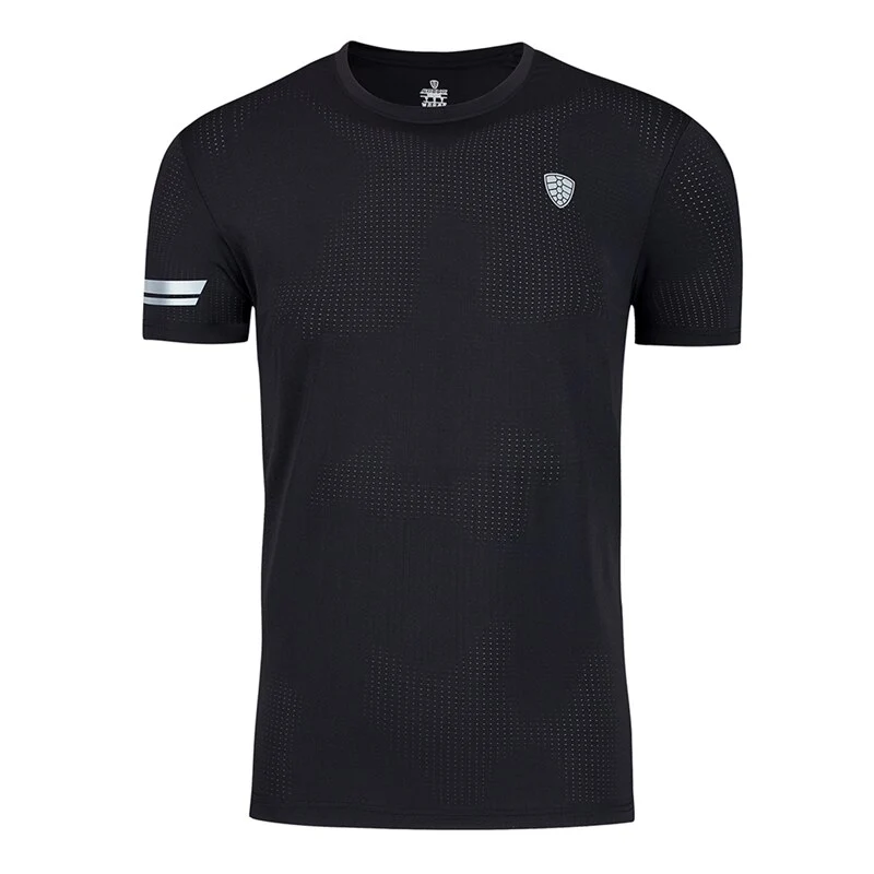 Summer Men Short Sleeve T-shirt Round Neck Quick Dry Tee Tops Tights Anti-sweat Apparel Gym Fitness Outdoor Running Sportswear