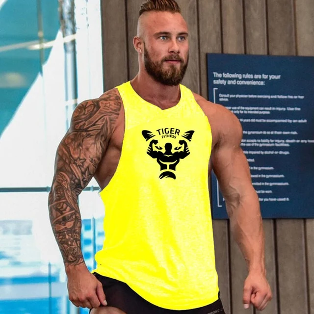 New Bodybuilding Stringer Vest Men's Fitness Apparel Gym Shirt Brand Muscle Vest Workout Cotton Regatas Masculino