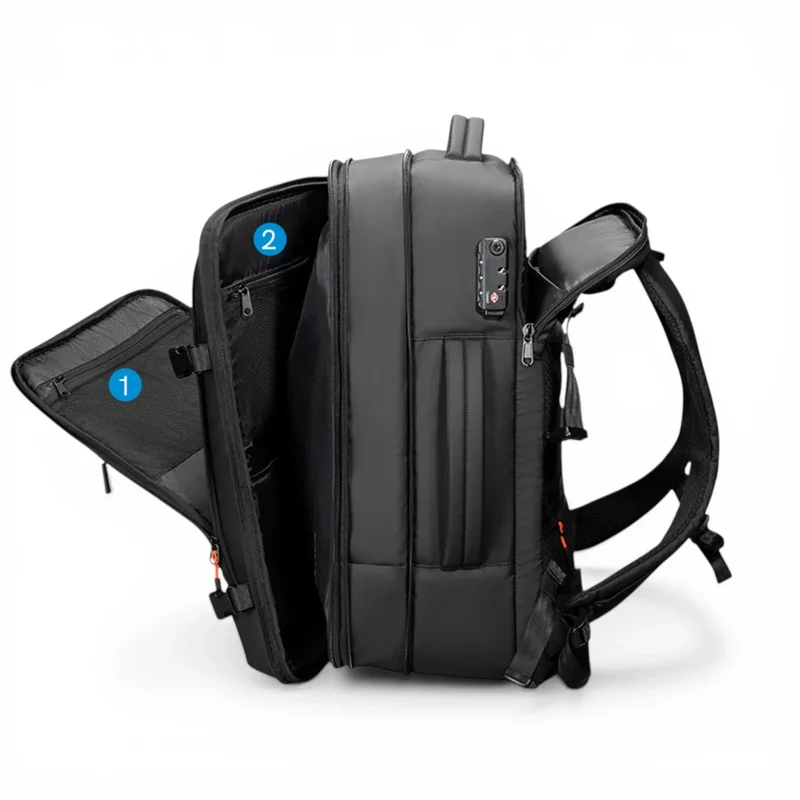 Sac à dos de voyage antivol à compression sous vide - Kings travel pack