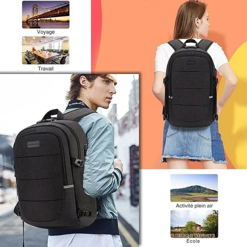 Sac à dos de voyage avec recharge usb