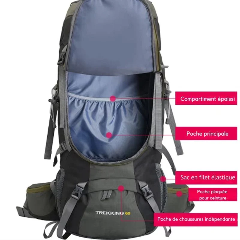 Sac à dos voyage 60l