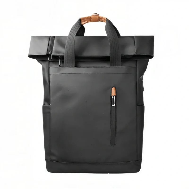 Sac à dos roll top noir pc 15,6 pouces
