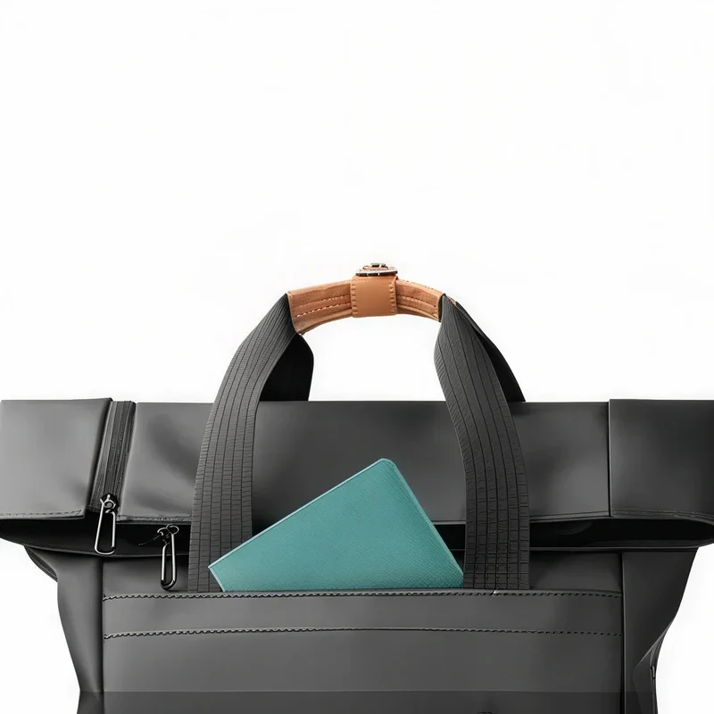Sac à dos roll top noir pc 15,6 pouces