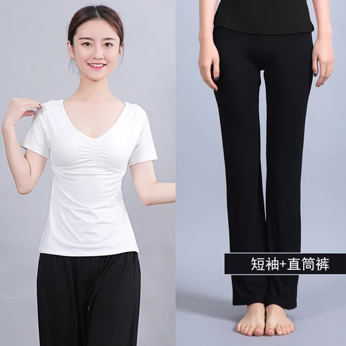 Women Running Jogging Gym Workout Clothing Fitness Training Yoga Sport T-shirt + Pants Suit Dance Racing Apparel Yoga