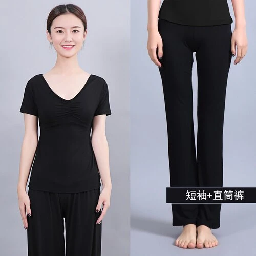 Women Running Jogging Gym Workout Clothing Fitness Training Yoga Sport T-shirt + Pants Suit Dance Racing Apparel Yoga