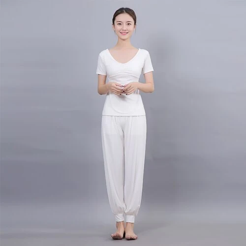 Women Running Jogging Gym Workout Clothing Fitness Training Yoga Sport T-shirt + Pants Suit Dance Racing Apparel Yoga