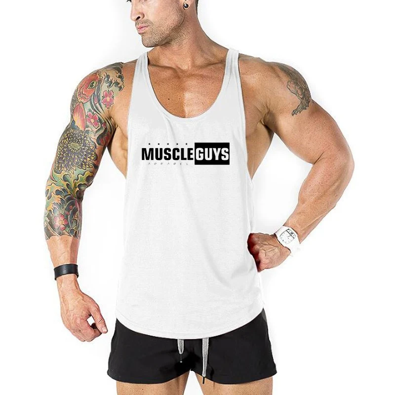 Muscle guys apparel bodybuilding Clothing tank tops fitness tank mens gyms vest cotton sleeveless shirt regatas masculino