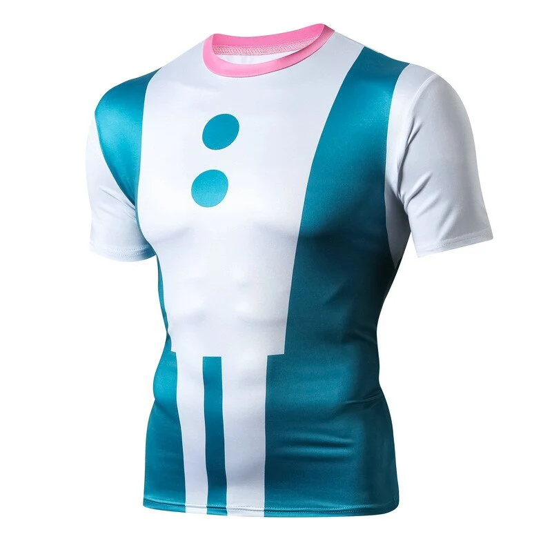 3D Printed Sports Apparel My Hero Academy Tights Running Shirt Men Tshirt Compression Shirts Gym T-shirt Fitness Sport Shirt Men